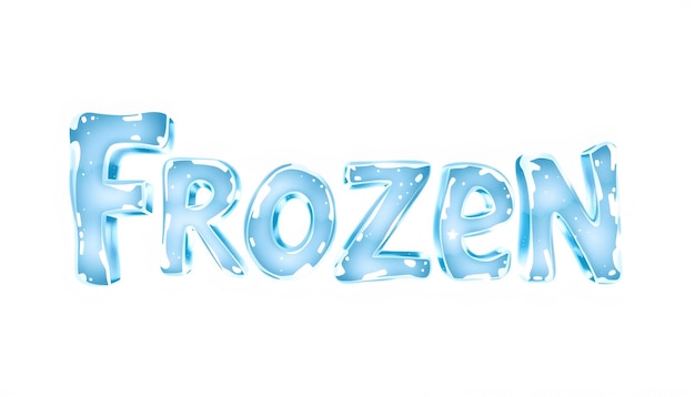 Efecto de texto de hielo editable juego congelado y estilo de texto de dibujos animados aislado con resaltos blancos