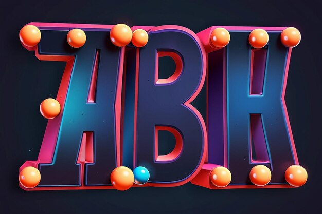 El efecto de texto del juego 3D Efecto de texto editable