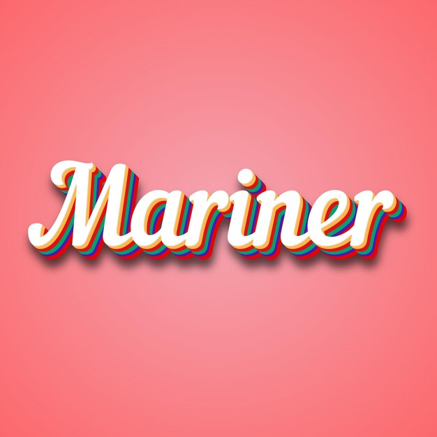 Efecto de texto de Mariner Foto Imagen genial