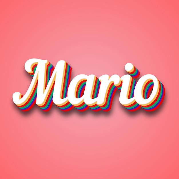El efecto de texto de Mario Foto Imagen genial