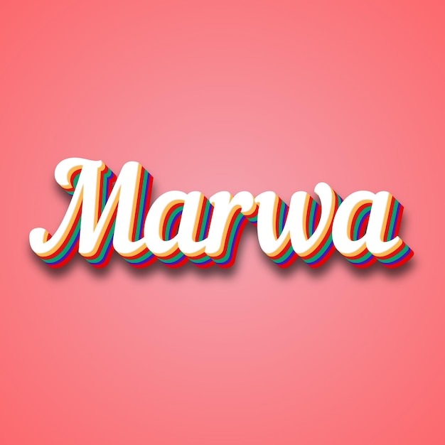 Efecto de texto de Marwa Foto Imagen genial