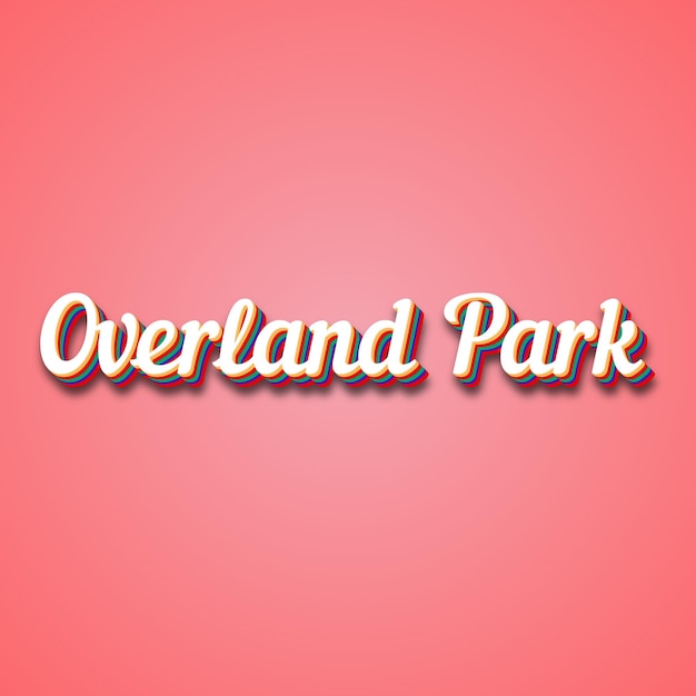 El efecto de texto de Overland Park Foto Imagen genial