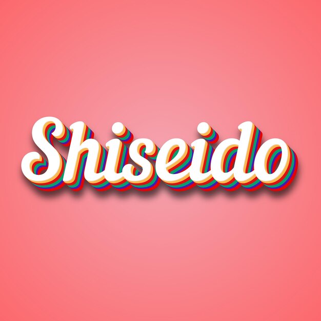 Foto efecto de texto de shiseido foto imagen genial