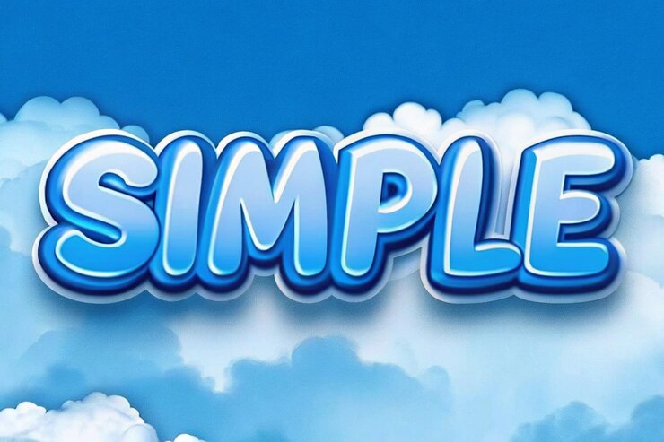 Foto efecto de texto simple en 3d