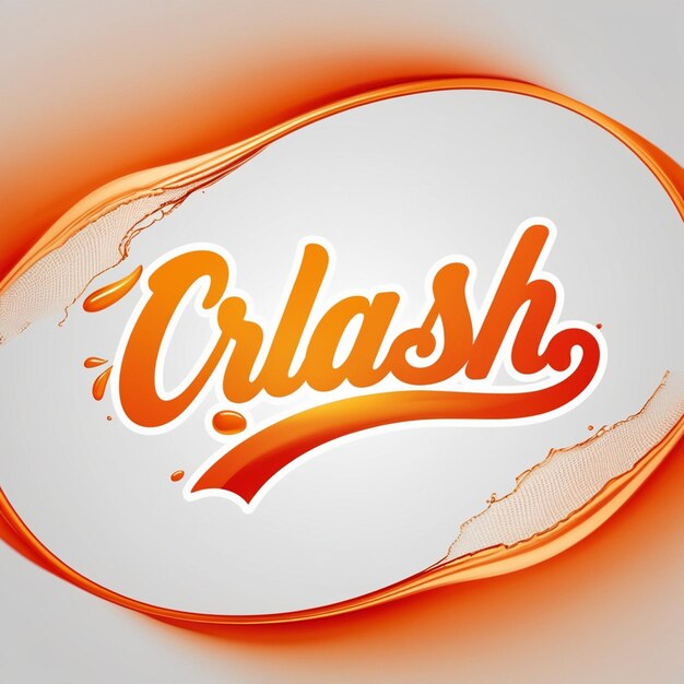 Efecto de texto splash naranja