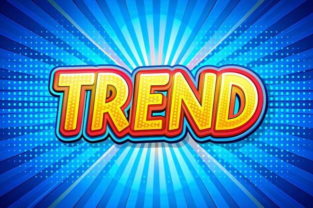 Efecto de texto de tendencia 3D