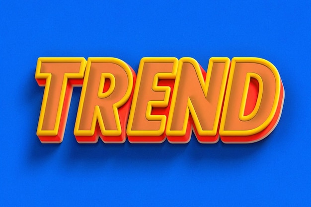 Efecto de texto de tendencia 3D