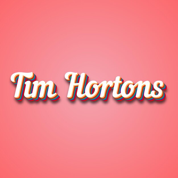 Foto efecto de texto de tim hortons foto imagen genial