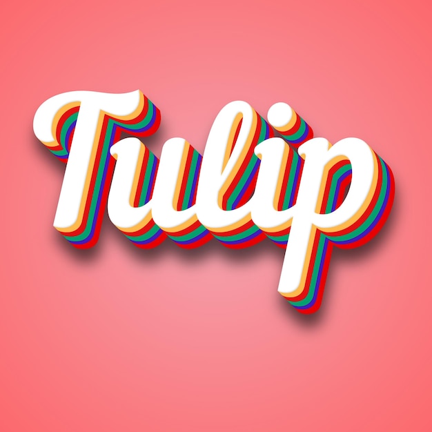 Foto efecto de texto de tulipán foto imagen genial