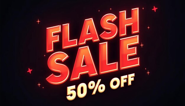 Efecto de texto de ventas flash