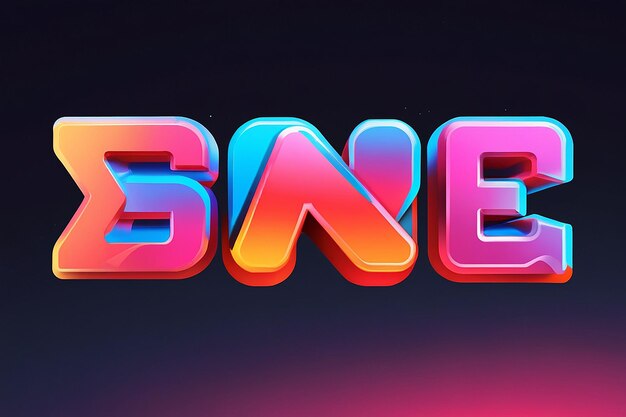 Efecto de tipo de logotipo de juego 3D moderno