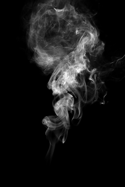 Efeito abstrato volta & fumaça branca