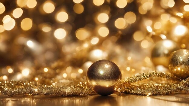 Efeito de brilho desfocado abstrato do ouro de Natal