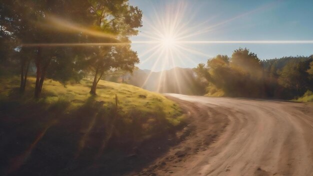 Efeito de fugas de luz natural sobreposições exposição ao sol brilhante iluminação radiação lente feixe de flare