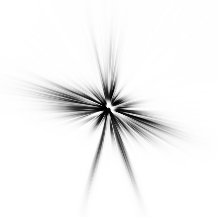 Foto efeito de movimento de zoom preto e branco fundo abstrato