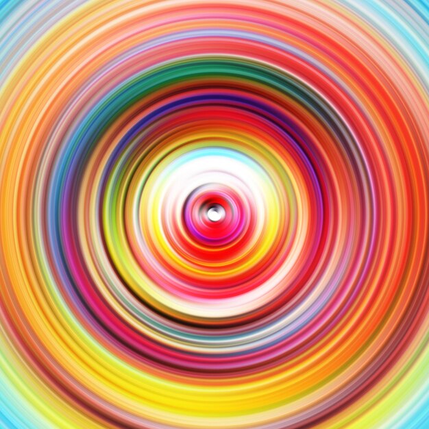 Foto efeito de movimento radial colorido fundo arredondado abstrato curvas de cor e esfera anéis e círculos de gradiente de várias cores papel de parede textura colorida pano de fundo e bandeira