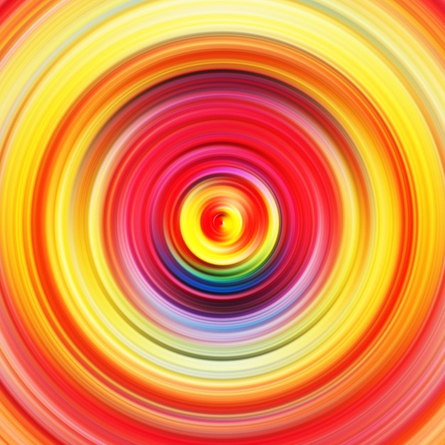 Efeito de movimento radial colorido Fundo arredondado abstrato Curvas de cor e esfera Anéis e círculos de gradiente de várias cores Papel de parede Textura colorida pano de fundo e bandeira