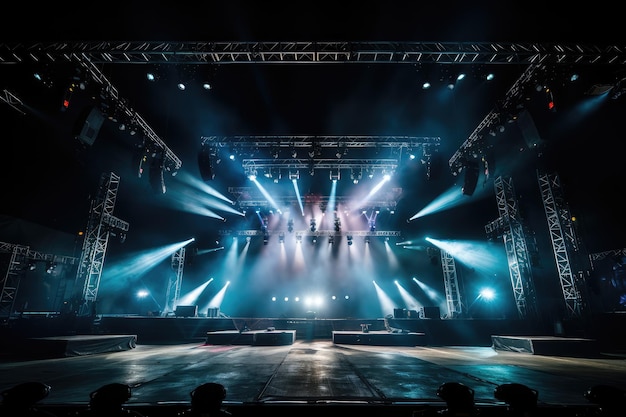Efeito de palco em grande escala projeta iluminação e cenas deslumbrantes