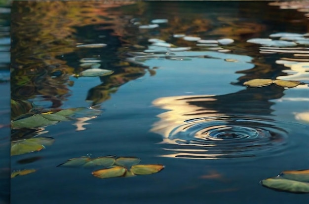 Foto efeito de reflexão da água