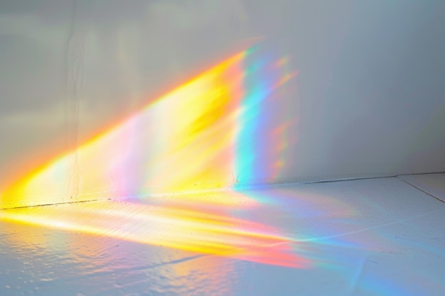 Efeito de sobreposição de refração da luz do arco-íris para fotos e maquetes