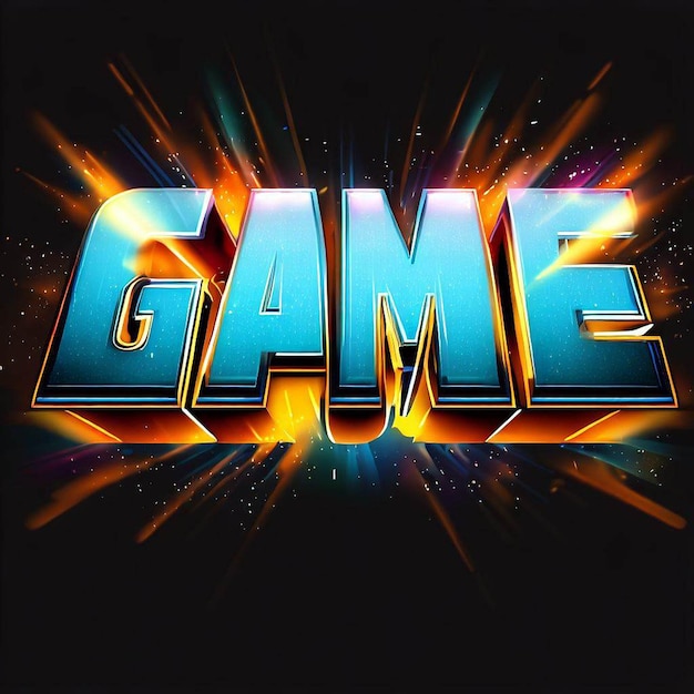 Efeito de texto 3D de jogo