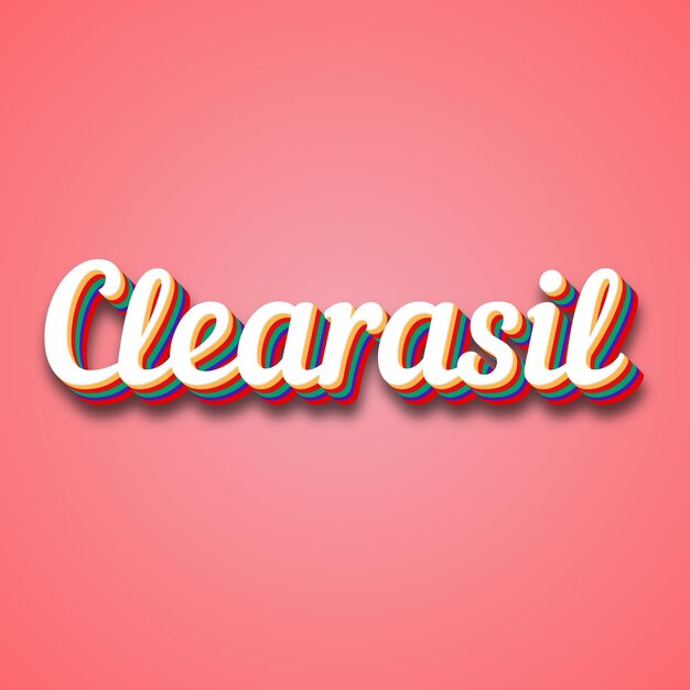 Foto efeito de texto clearasil foto imagem legal