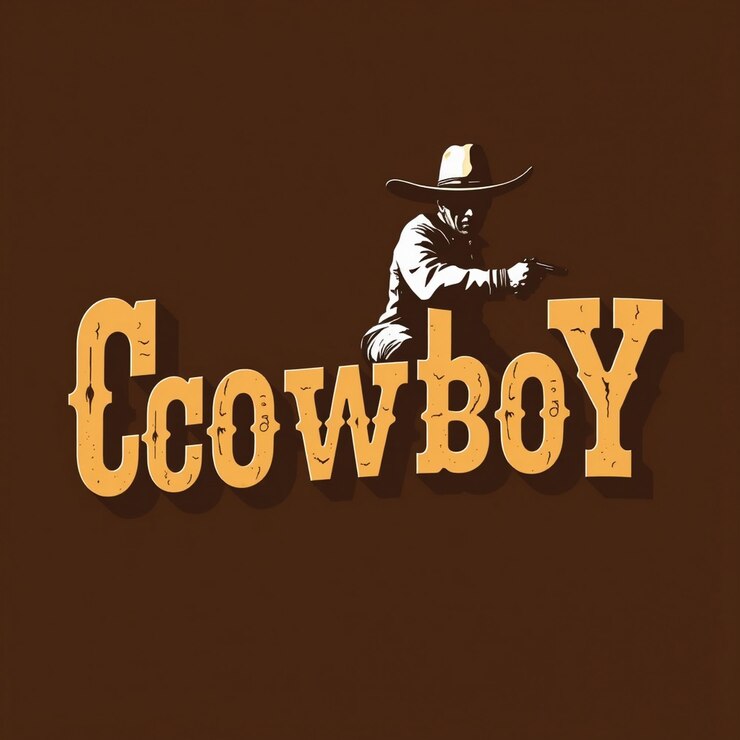 Foto efeito de texto cowboy