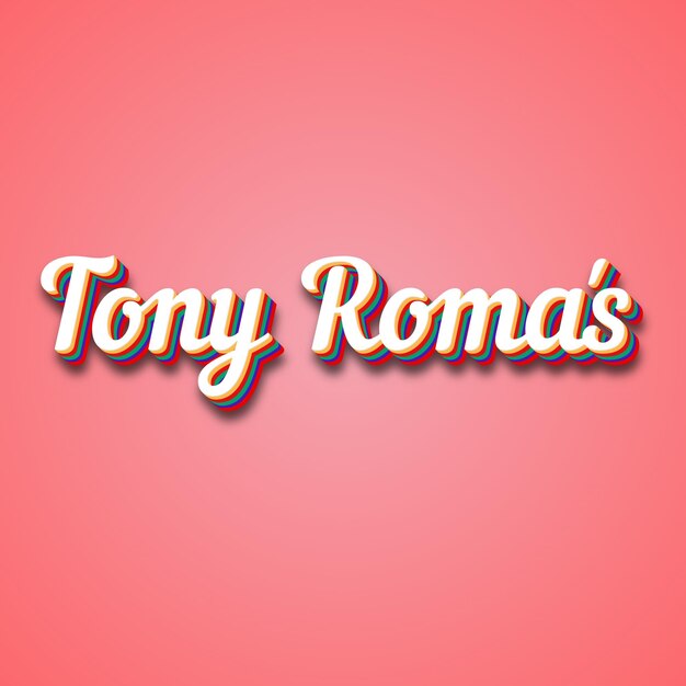 Foto efeito de texto de tony roma foto imagem legal