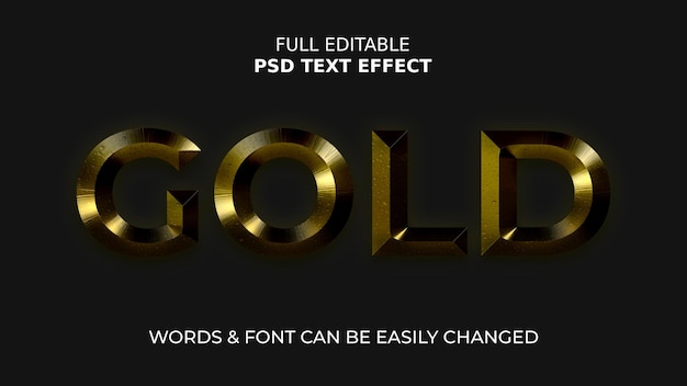 Efeito de Texto Dourado