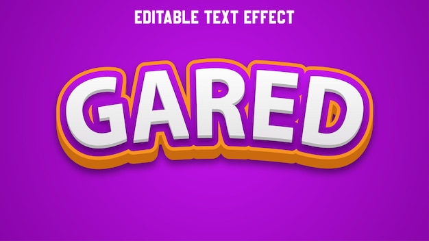 Efeito de texto editável
