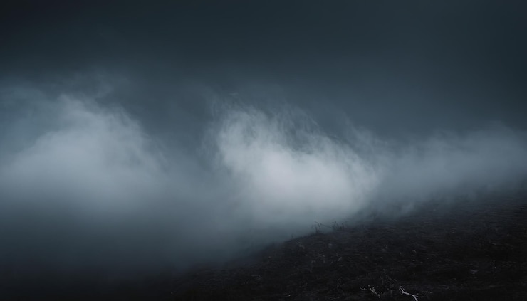 Foto efeito névoa sobreposição fumaça vapor movimento ar luz nuvem design escuro atmosfera poeira