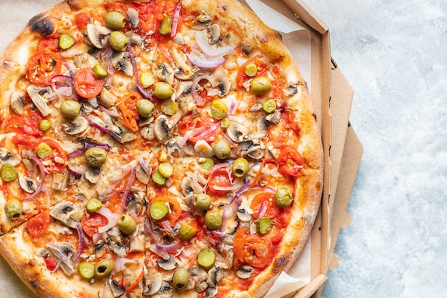 egetable Pizza kein Fleisch kein Käse Snack Fast Food vegan oder vegetarisch