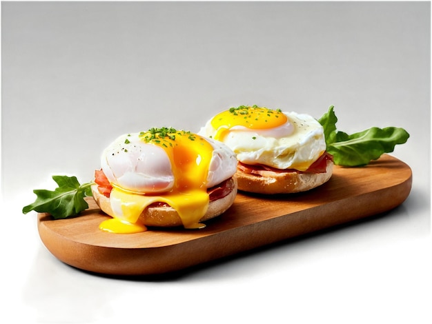 Foto egg benedict isolated on transparent background