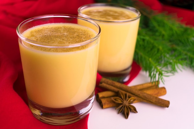 Egnog com especiarias coquetel de ovo de ano novo