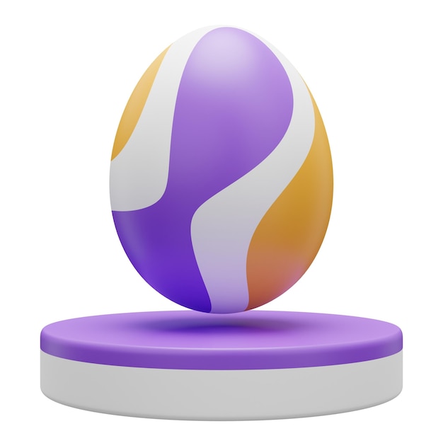 Ei Podium Ostern 3D-Darstellung