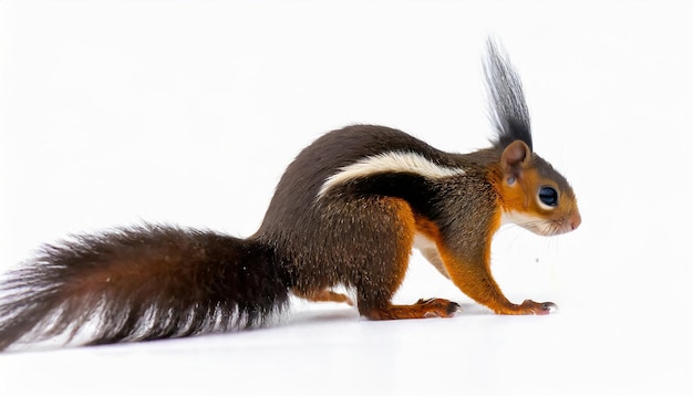 Foto eichhörnchen isoliert auf weiß