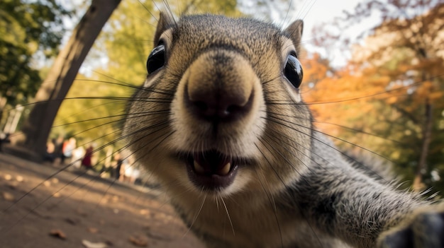 Eichhörnchen machen Selfies, die dich zum Lächeln bringen. Verrückte Tiere, die süße Selfies gemacht haben