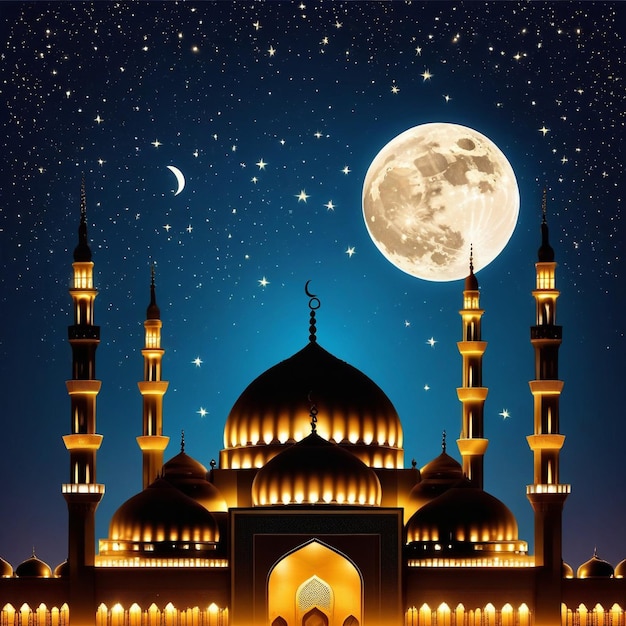 Eid adha mubarak saludando el fondo de la ilustración islámica