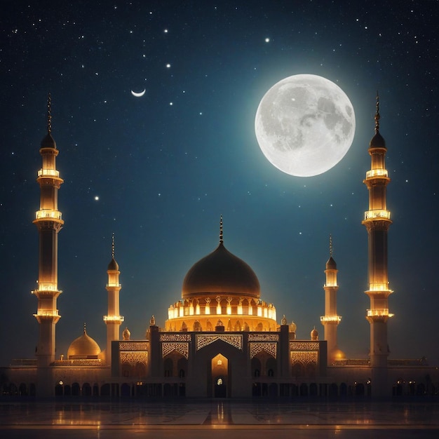 Eid adha mubarak saludando el fondo de la ilustración islámica