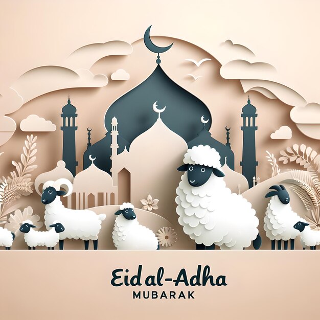 Eid al-Adha-Banner in den sozialen Medien