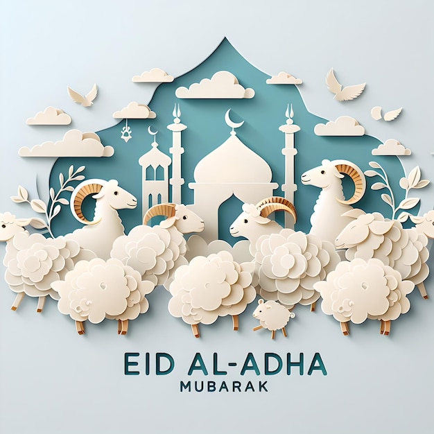 Eid al-Adha-Banner in den sozialen Medien