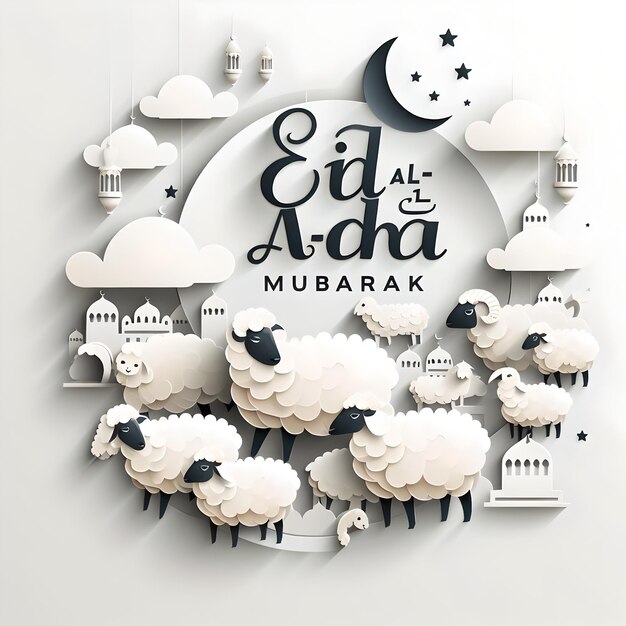 Eid al-Adha-Banner in den sozialen Medien