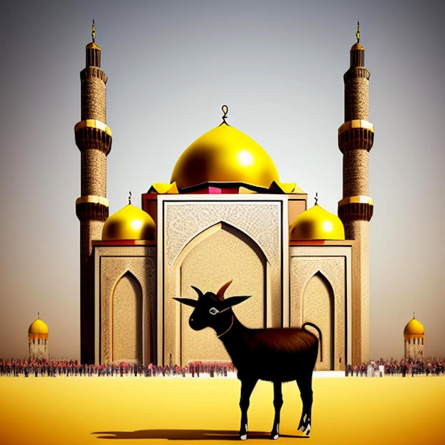 Eid al Adha comemora com ovelhas e mesquita