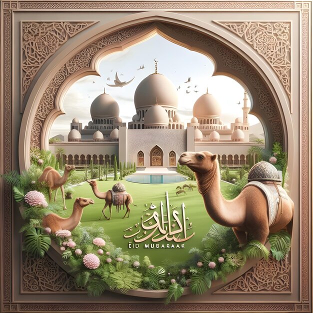 Eid Al Adha Eid Mubarak Grußkarten-Design