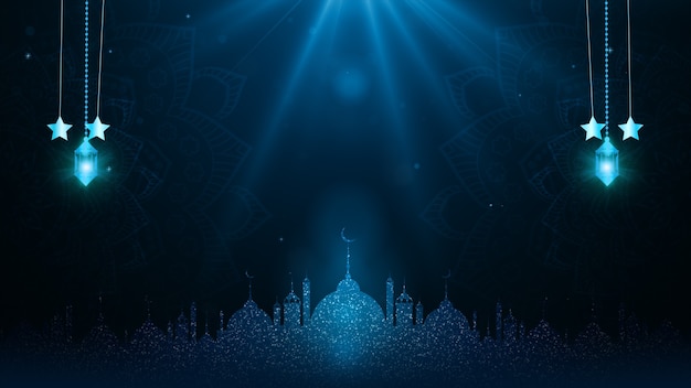 Eid Al Adha Mubarak e lanternas tradicionais