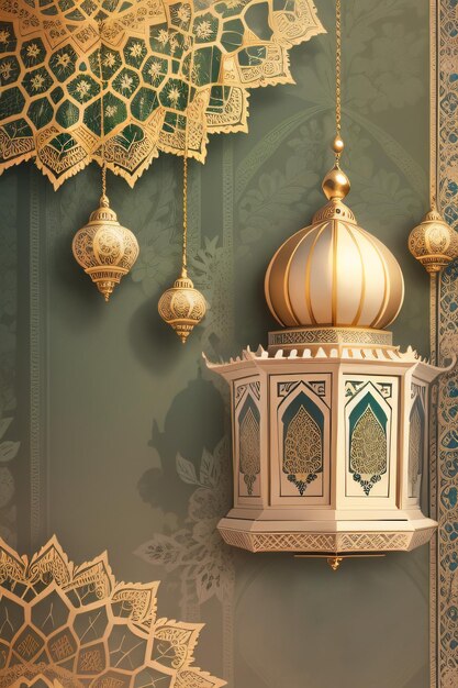 Eid al adha mubarak lindo fundo islâmico elegante por AI