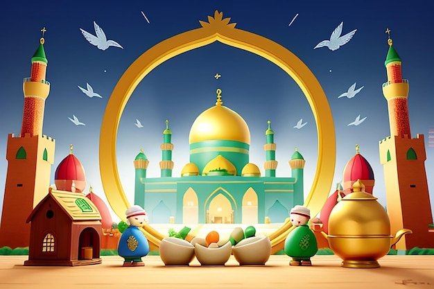 Eid al-Fitr e contexto do conceito de Ramadan Dando zakat ou sadaqah a pessoas pobres contexto do conceito islâmico