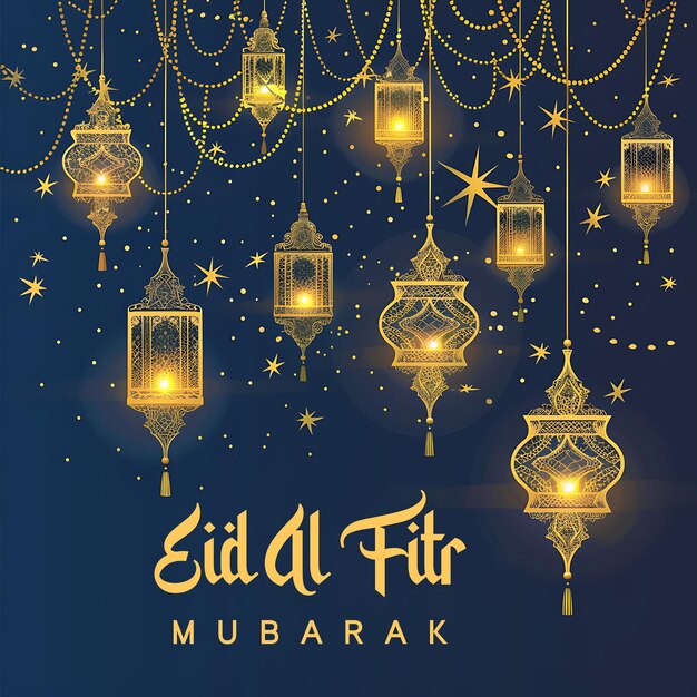 Eid Al Fitr MUBARAK Hintergrunddesign oder Social-Media-Post-Design