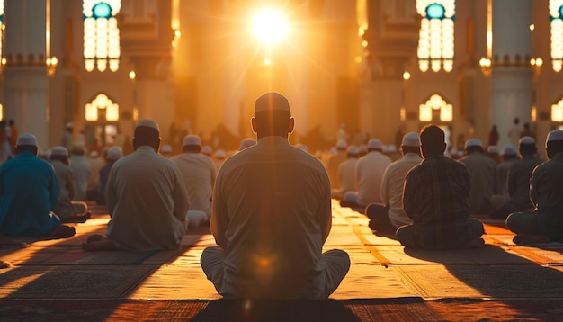 Eid al Fitr Muslim Festliche Muslime versammeln sich in Moscheen zum Gebet