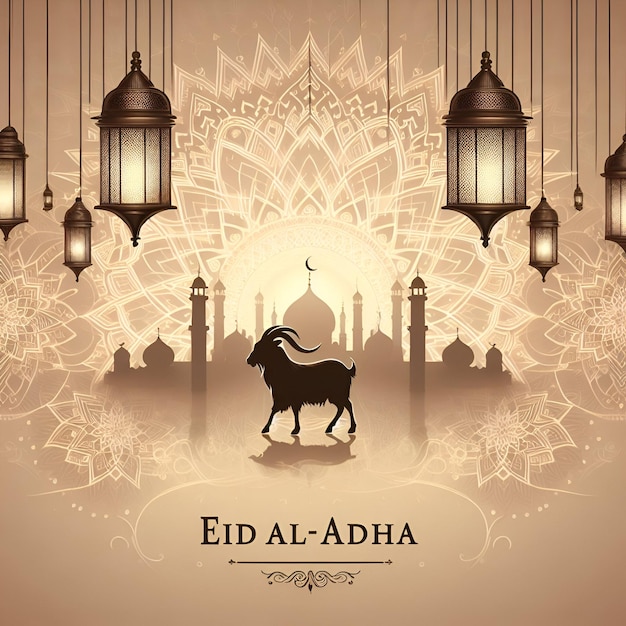 Foto eid aladha grüße realistisches bakrid-design